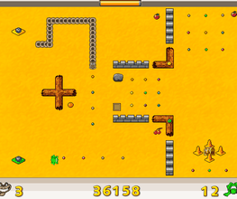 InGame Screen des Flashgames Froginator