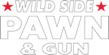 Wild Side Pawn & Gun logo with red stars and bold black text.