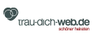 Logo mit zwei Ringen und Text: "trau-dich-web.de, schöner heiraten".