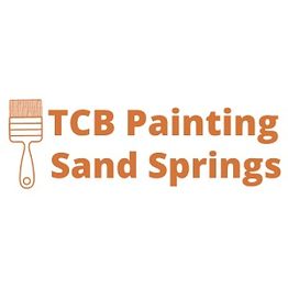 "TCB Painting Sand Springs logo with a paintbrush icon on the left."