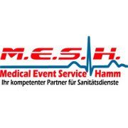 Logo von M.E.S.H. mit Text: "Ihr kompetenter Partner für Sanitätsdienste".