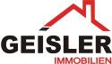 Logo von Geisler Immobilien mit stilisiertem roten Dach.