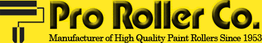 Pro Roller Co. logo with a paint roller graphic on a yellow background, since 1958.