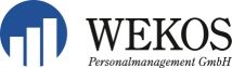 Logo der WEKOS Personalmanagement GmbH mit blauem Kreis und weißen Balken.