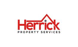 "Logo of Herrick Property Services featuring a red roof design above the name."