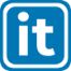 Blaues Symbol mit weißen Buchstaben "it" innerhalb eines blauen Quadrats mit abgerundeten Ecken.