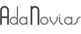 Logo con la palabra "AdaNovias" en letras negras estilizadas sobre fondo blanco.