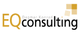 Logo „EQ Consulting“ mit gelbem Schriftzug und quadratischem Muster rechts oben.