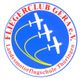 Logo des Fliegerclub Gera e.V. mit drei stilisierten Flugzeugen in Formation auf blauem Hintergrund.