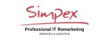 Logo von Simpex mit dem Text: "Professional IT Remarketing Services & Logistics".