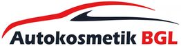Logo von Autokosmetik BGL, stilisiertes Auto in Rot und Schwarz.
