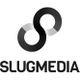 Logo mit zwei verschlungenen Kreisen über dem Wort "Slugmedia" in schwarzer Schrift.