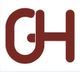Stylized maroon letters "CH" on a white background.