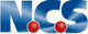 Logo mit blauen Buchstaben "NCS" und darunter roten Kugeln auf weißem Hintergrund.