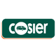 Logo mit grünem Hintergrund, Text "cosier" und ein Auto im Buchstaben "O".