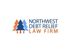 Logo of Northwest Debt Relief Law Firm with three stylized trees in blue and orange.