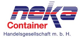 Logo von "neka Container Handelsgesellschaft m. b. H." in Blau und Rot.