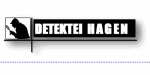 Logo der Detektei Hagen mit einer Silhouette eines Detektivs mit Lupe.
