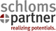 "Logo mit Text: 'schloms partner, realizing potentials.'"