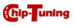 Rotes Logo mit der Aufschrift "Chip-Tuning", Ziffern 1, 2, 3 im Buchstaben C.