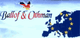 Logo mit Text "Ballof & Othman", Adler in Flaggen-Farben und Europakarte mit gelben Sternen.