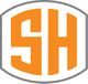 Logo mit den Buchstaben "SH" in Orange, eingefasst von einem grauen Rahmen.