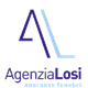 Logo di Agenzia Losi, onoranze funebri, con le lettere "AL" stilizzate.