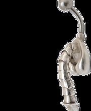 Bananen Bauchnabel Piercing mit beweglichem Penis.