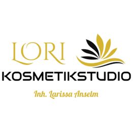Logo von Lori Kosmetikstudio, Inh. Larissa Anselm, mit stilisiertem Blattmotiv.