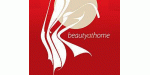 Logo zeigt stilisierte Dame auf rotem Hintergrund mit "beautyathome"-Schriftzug.