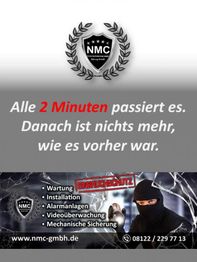 Werbung für NMC-Einbruchschutz: "Alle 2 Minuten passiert es. Danach ist nichts mehr wie vorher."