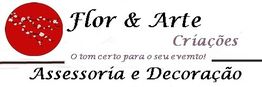 Logo da Flor & Arte Criações: "O tom certo para o seu evento! Assessoria e Decoração".