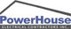 Logo of PowerHouse Electrical Contractors Inc. with a roof-like design element above the name.