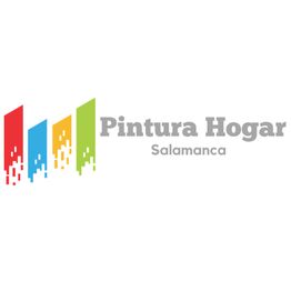 Logotipo de Pintura Hogar Salamanca con barras de colores rojos, azules, naranjas y verdes.