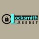 Locksmith Kenner logo with a lock symbol and a blue "L" on a beige background.