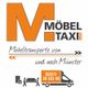 Logo von Möbeltaxi Münster mit Transporter-Symbol und Telefonnummer.