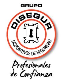 Logotipo de Disegur: "Dispositivos de seguridad". Texto: "Profesionales de confianza".
