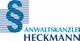 Logo der Anwaltskanzlei Heckmann mit einem großen Paragrafensymbol in Blau und Schriftzug.