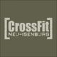 Logo mit Text: "CrossFit Neu-Isenburg" in Weiß auf olivgrünem Hintergrund.