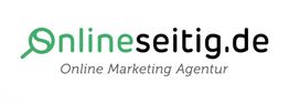 Logo von "onlineseitig.de", darunter der Text "Online Marketing Agentur".