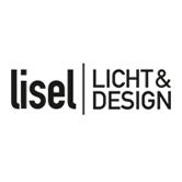Logo von Lisel mit Text "Licht & Design" in schwarzer Schrift auf weißem Hintergrund.
