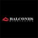 Balcones Distilling logo with red emblem on a black background.