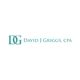 Logo of David J Griggs, CPA, with stylized initials "DG" in teal.