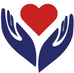 To hænder holder et rødt hjerte.