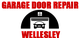 Illustration of a car in a garage with a window above, surrounded by red bars.