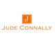 Orange logo with a "J" above the text "Jude Connally" on a white background.