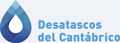 Gota azul junto al texto "Desatascos del Cantábrico".
