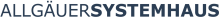 Textlogo mit der Aufschrift "ALLGÄUER SYSTEMHAUS" in blauer Schrift auf weißem Hintergrund.
