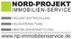Logo mit Text: NORD-PROJEKT, Projektentwicklung, Hausverwaltung, Immobilienvermittlung.