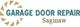 "Logo for Garage Door Repair Saginaw with a circular design element on the left."